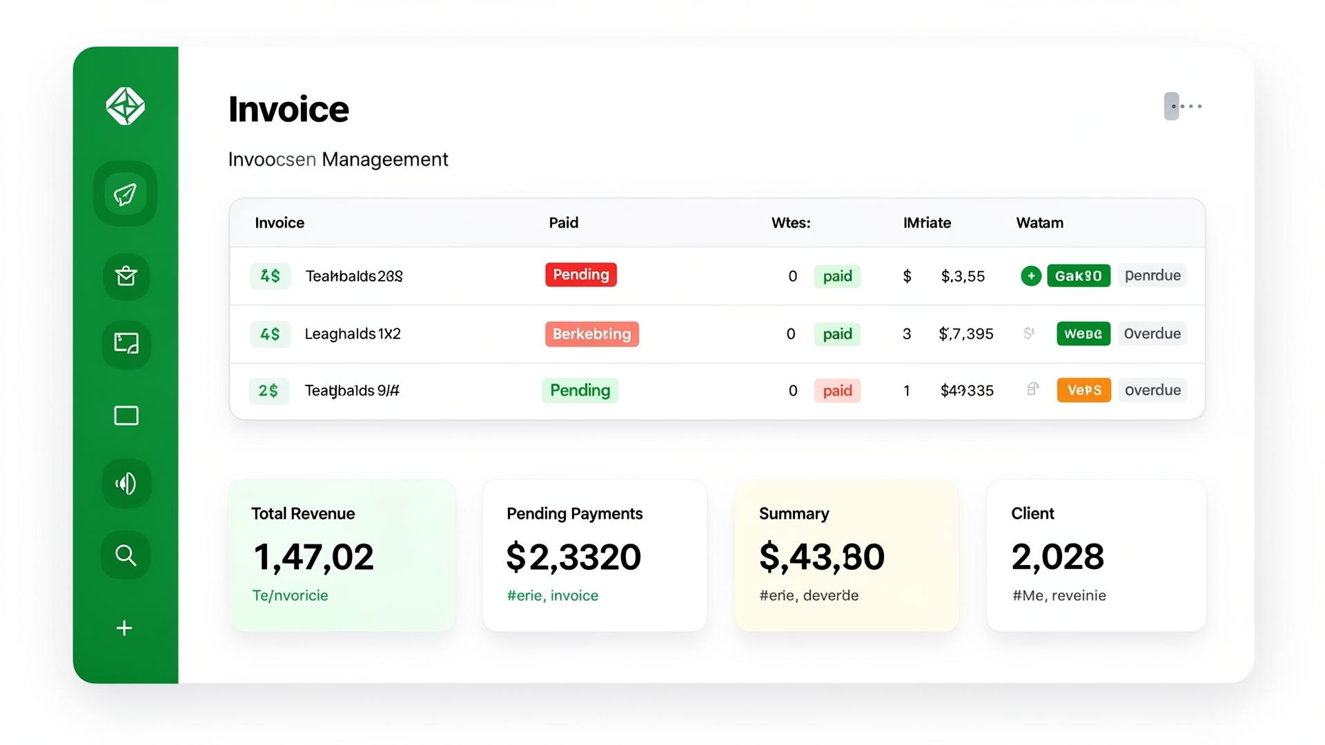 Invoice dashboard preview